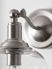 Brushed Chrome Gloucester Mains Operated Wireless Wall Light - Image 4 of 8