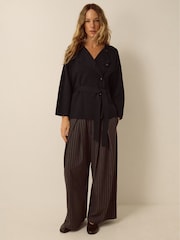 Monsoon Black Bess Belted Knit Jacket - Image 4 of 4