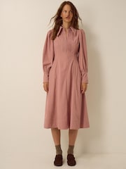 Monsoon Skye Stretch Corduroy Midi Shirt Dress - Bild 1 von 4