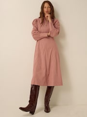 Monsoon Skye Stretch Corduroy Midi Shirt Dress - Bild 4 von 4