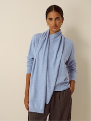 Monsoon Blue Shaw Scarf Knit Jumper - Image 1 of 3