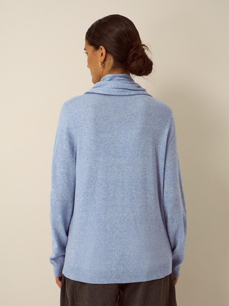 Monsoon Blue Shaw Scarf Knit Jumper - Image 3 of 3