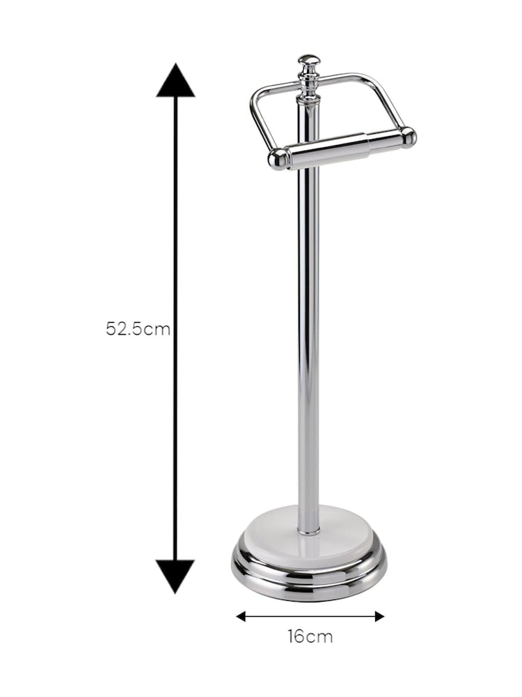 Showerdrape White Opera Freestanding Toilet Roll Holder - Image 4 of 4 Showerdrape White Opera Freestanding Toilet Roll Holder - Image 4 of 4