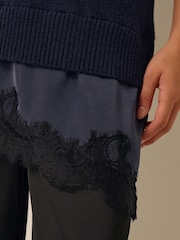 Monsoon Blue Lilah Lace Trim Jumper - Image 3 of 3