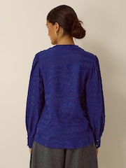 Bluză Monsoon Jane din jacard - Imaginea 2 din 3