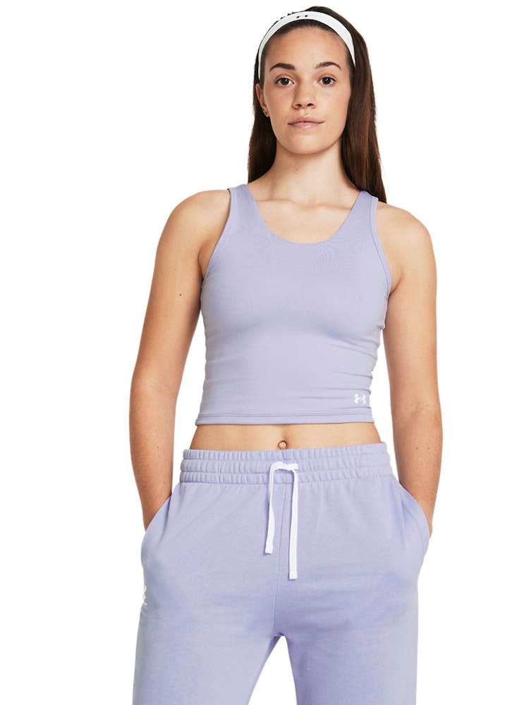 Under Armour Blue Motion Crop Top - Image 1 of 4 Under Armour Blue Motion Crop Top - Image 1 of 4