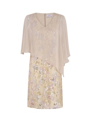 Gina Bacconi Monroe Short Embroidered Dress With Chiffon Bodice - Imagen 8 de 8