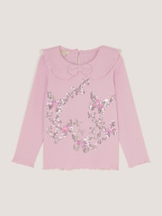 Monsoon Sequin Butterfly Long Sleeve Top - Larawan 1 ng 3