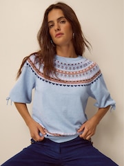 Monsoon Blue Fia Fair Isle Knit Jumper - Image 1 of 5