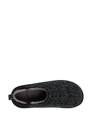 Totes Black Mens Quilted Full Back Slipper Clogs With EVA Sole - Image 3 of 5
