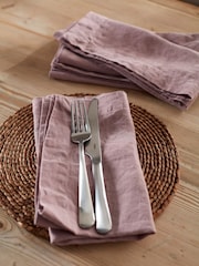 Secret Linen Store Vintage Rose Linen Napkins - Image 1 of 3