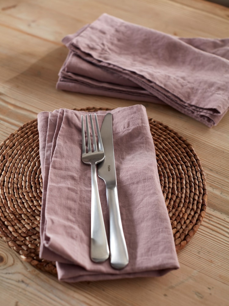 Secret Linen Store Vintage Rose Linen Napkins - Image 1 of 3