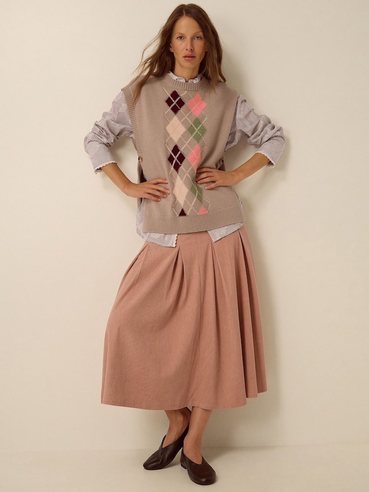 Monsoon Ariana Argyle Knitted Vest - Bild 2 von 4