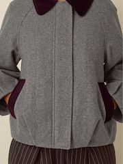 Monsoon Jess Velvet Trim Bomber Jacket - Bild 2 von 5
