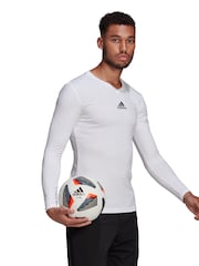 adidas White Teamwear Base Layer Long Sleeve Top - Image 3 of 8