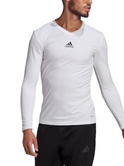 adidas White Teamwear Base Layer Long Sleeve Top - Image 4 of 8