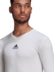 adidas White Teamwear Base Layer Long Sleeve Top - Image 5 of 8