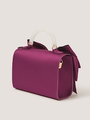 Rouge - Sac à nœud en satin Monsoon - Image 2 sur 4