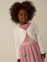 Monsoon Cream Phoebe Pearl Trim Cardigan - Image 1 of 4