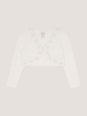 Monsoon Cream Phoebe Pearl Trim Cardigan - Image 2 of 4