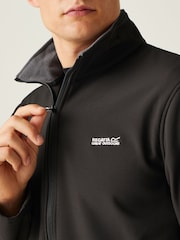 Regatta Black Shower Resistant Cera V Full Zip Softshell Jacket - Image 4 of 6