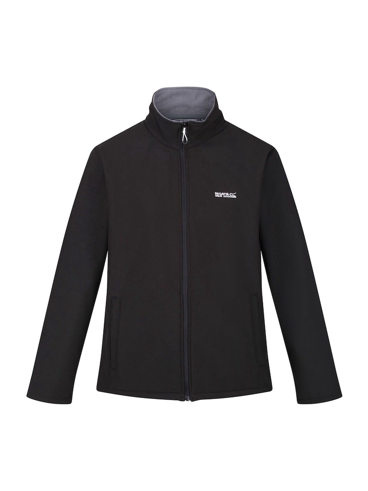 Regatta Black Shower Resistant Cera V Full Zip Softshell Jacket - Image 5 of 6