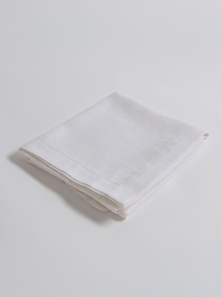 Secret Linen Store Off White Twill Cotton Linen Table Runner - Image 3 of 3 Secret Linen Store Off White Twill Cotton Linen Table Runner - Image 3 of 3