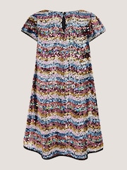 Monsoon Black Sequin Stripe Party Dress - Image 3 of 4