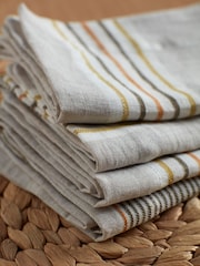 Secret Linen Store Natural Sophie Stripe Napkin - Image 1 of 4
