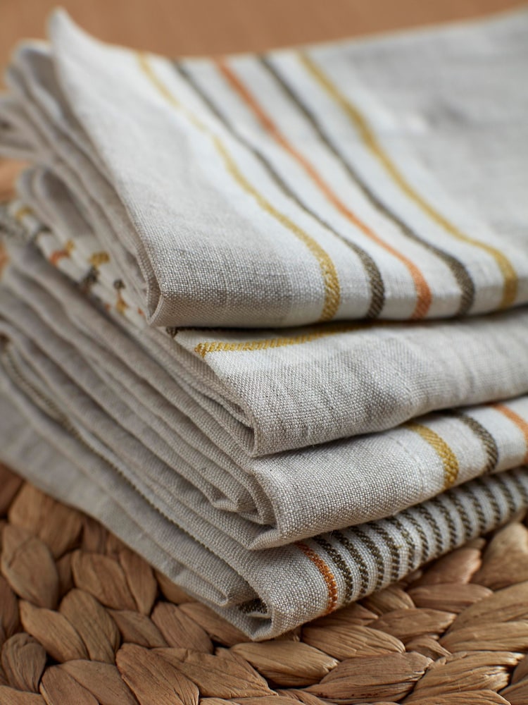 Secret Linen Store Natural Sophie Stripe Napkin - Image 1 of 4 Secret Linen Store Natural Sophie Stripe Napkin - Image 1 of 4