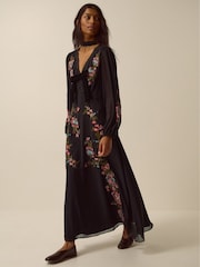 Monsoon Margot Floral Embroidered Midi Dress - Εικόνα 1 από 6