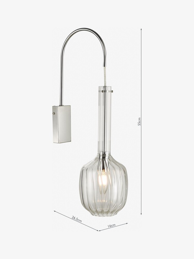 Dar Lighting Silver Eifel Wall Light - Image 4 of 4