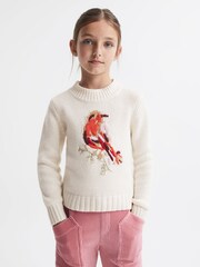 Reiss Ivory River 4-9 yrs Casual Knitted Robin Jumper - Image 1 of 6