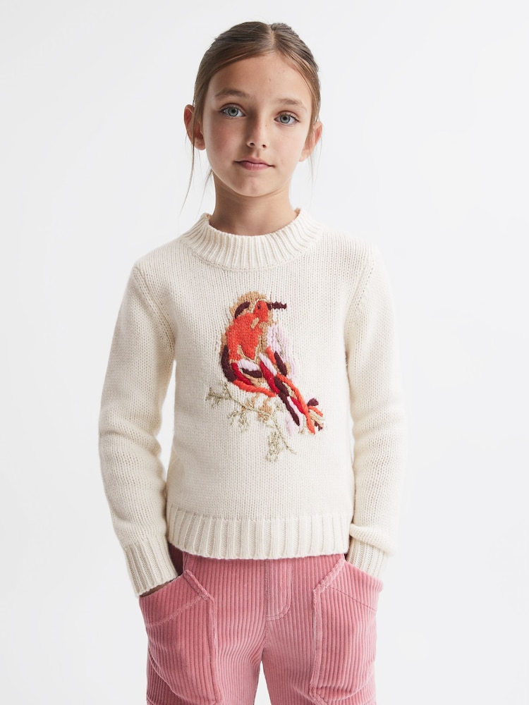 Reiss Ivory River 4-9 yrs Casual Knitted Robin Jumper - Image 1 of 6