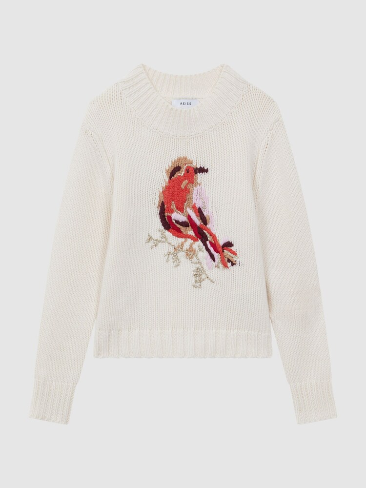 Reiss Ivory River 4-9 yrs Casual Knitted Robin Jumper - Image 2 of 6