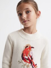 Reiss Ivory River 4-9 yrs Casual Knitted Robin Jumper - Image 4 of 6