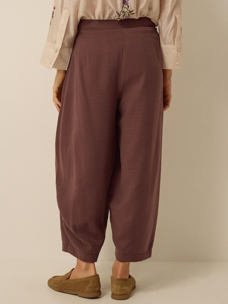 Monsoon Brown Raina Barrel Trousers - Image 2 of 3 Monsoon Brown Raina Barrel Trousers - Image 2 of 3