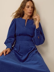 Monsoon Blue Morgan Corduroy Midi Dress - Image 2 of 4