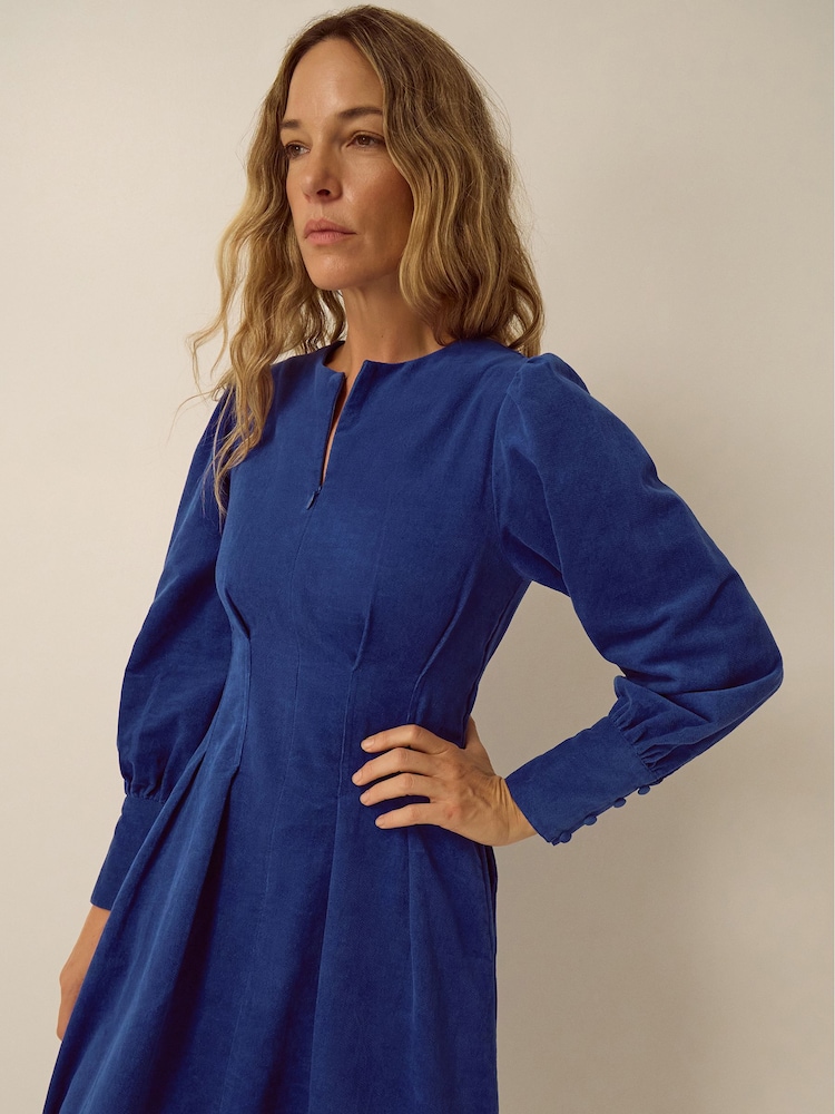 Monsoon Blue Morgan Corduroy Midi Dress - Image 4 of 4 Monsoon Blue Morgan Corduroy Midi Dress - Image 4 of 4
