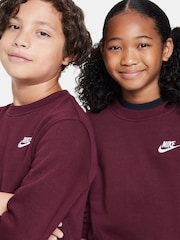 Nike Red Club Fleece Sweatshirt - Image 3 of 3