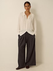 Monsoon Ambar Pinstripe Wide Leg Trousers - 5суретінің 1 суреті