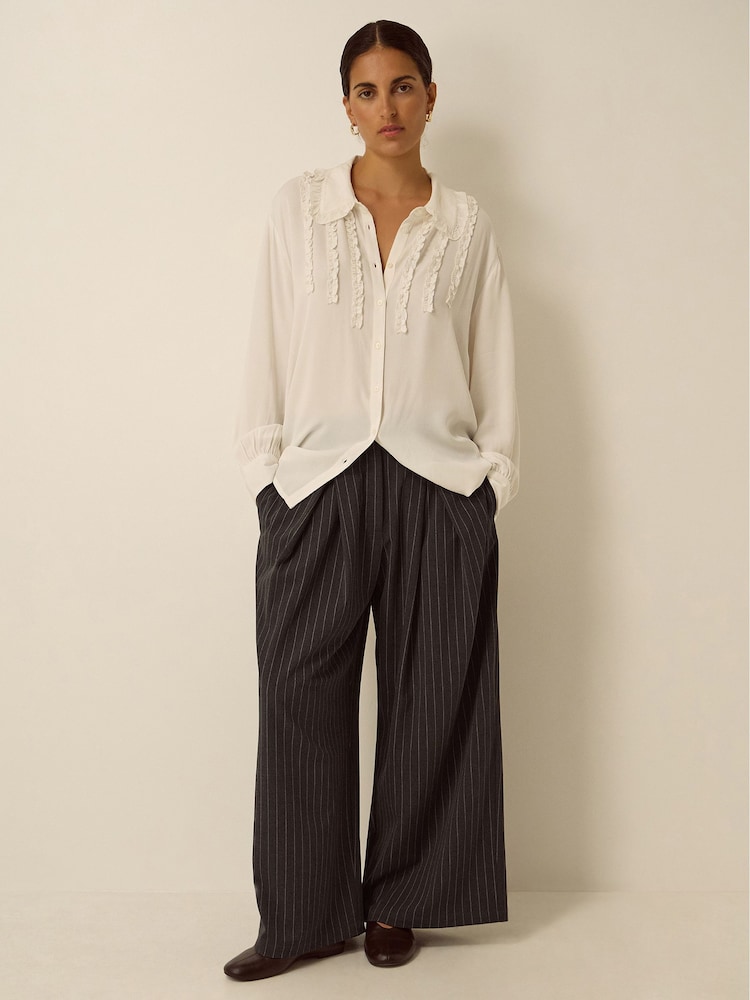 Monsoon Ambar Pinstripe Wide Leg Trousers - 5суретінің 1 суреті