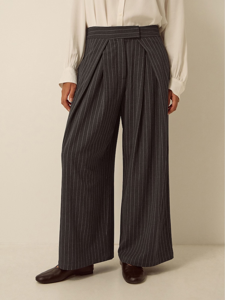 Monsoon Ambar Pinstripe Wide Leg Trousers - 5суретінің 2 суреті