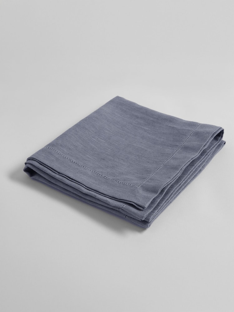 Secret Linen Store French Blue Twill Cotton Linen Table Runner - Image 3 of 3