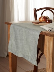 Secret Linen Store Olive Green Twill Cotton Linen Table Runner - Image 1 of 3