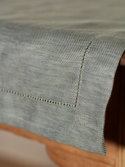 Secret Linen Store Olive Green Twill Cotton Linen Table Runner - Image 2 of 3