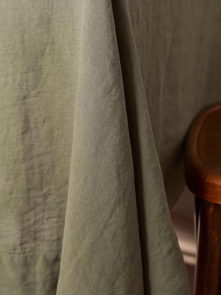 Secret Linen Store Olive Green Table Cloth - Image 2 of 3
