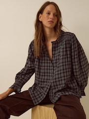 Monsoon Blue Ruby Check Blouse - Image 1 of 4