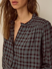 Monsoon Blue Ruby Check Blouse - Image 3 of 4