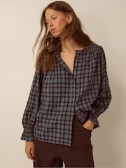 Monsoon Blue Ruby Check Blouse - Image 4 of 4